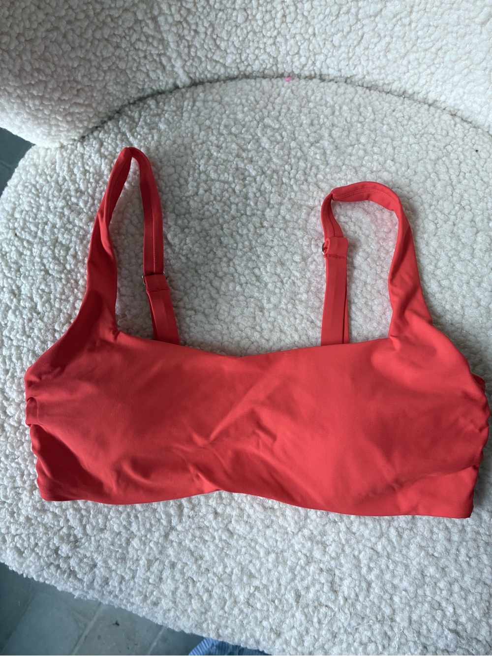 Athleta Coral Red Scoop Bralette Swim Top (red/orange)